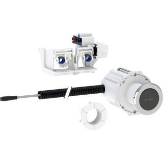 GE Typ 10 WC-Strg. mit elektron.Spül, IR Netzb., 2-M-Sp., Round, gebürstet