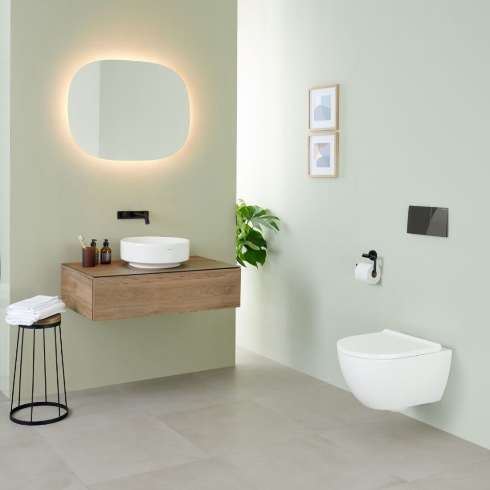 GE Option Oval Lichtspiegel, ind. Bel. 60x80x3,1cm