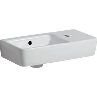 GE Renova Compact HWB, verk. Ausladung 50x25cm, Hl. rechts, m. Ül., weiß