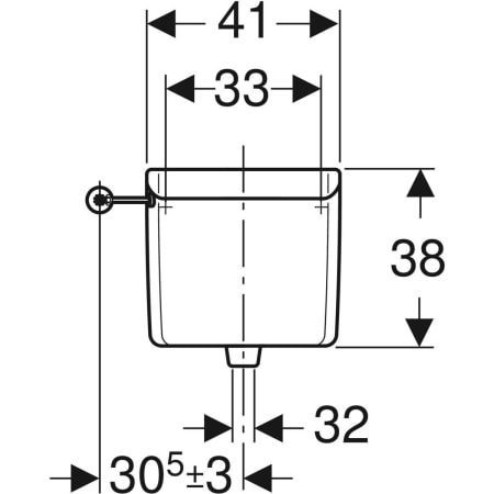 GE Aufputzspülkasten AP123