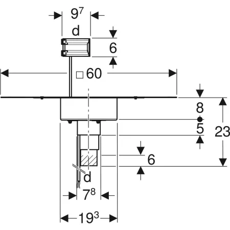 GE Pluvia Dachdurchführung m.Brandschutz d56, mit Heizung 230V/8W