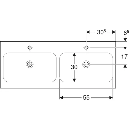 GE iCon Light Doppelwaschtisch