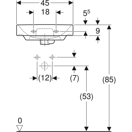 GE Smyle Square Handwaschbecken
