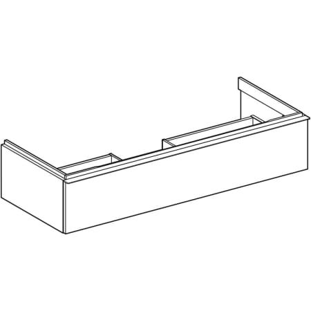 GE iCon Unterschrank für WT, 1 Schubl. 118,4x24,7x47,6cm, lava