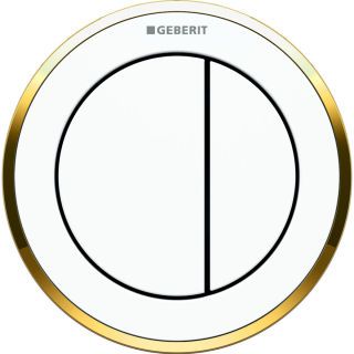 GE Typ 10 Fernbetätigung, pneum. 2M-Sp, UP-Drücker, Round, weiß/vergoldet