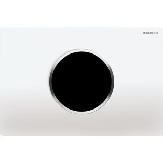GE Sigma10 WC-Strg. elektron.Spül, Netz 2-M-Sp., Round, auto./bl/weiß/hgl.verchr