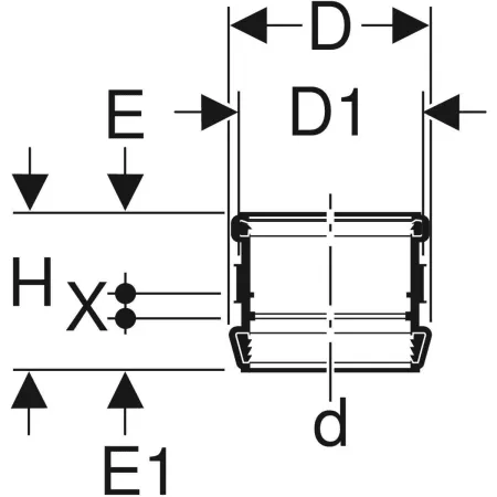 GE Silent-db20 Stütz- und Dehnmuffe