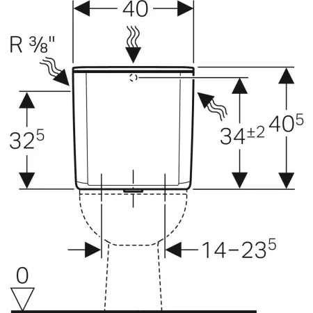 GE Aufputzspülkasten AP128
