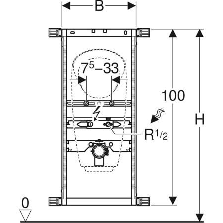 GE Kombifix Element für Urinal