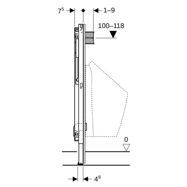 GE Duofix Element Urinal