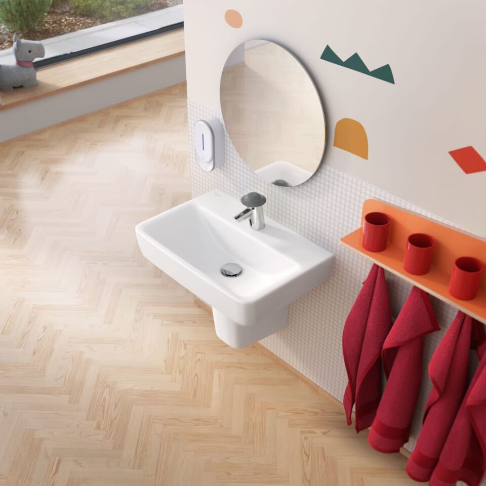 GE Bambini Waschtischarmatur, Batt.Betr. farbneutral, hochglanz verchromt