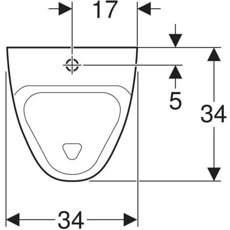 GE Alivio Urinal, Zulauf von oben Abgang nach hinten oder unten, weiß