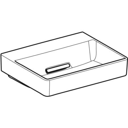 GE ONE AS-WT eckig, 50x41cm, CleanDrain o. Hl., o. Ül., weiß matt/weiß glzd.
