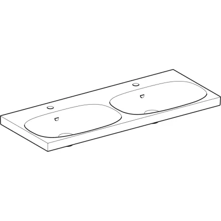 GE Acanto Doppel-WT f. US, 120x48cm einfache Bef., m. Hl., m. Ül., weiß