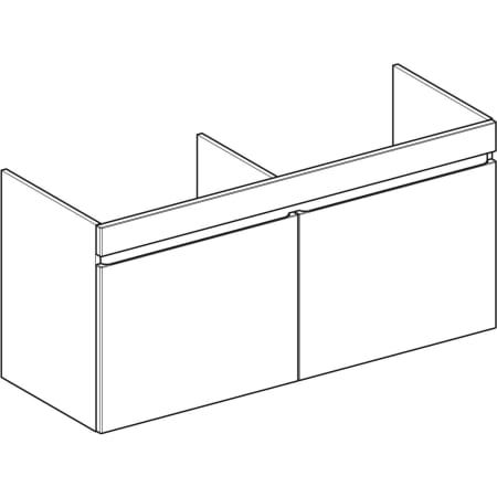 GE Renova Plan US für DMWT, mit 2 Schbl. 129x60,5x47,3cm, Nussbaum hi hell