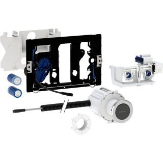 GE Typ 10 WC-Strg. mit elektron.Spül, IR Batt., 2-Mengen-Sp., Round, gebürstet