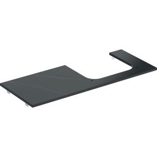 GE ONE WT-Platte, Ausschnitt re, für AWT 120x2x47cm, Marmoroptik schwarz matt