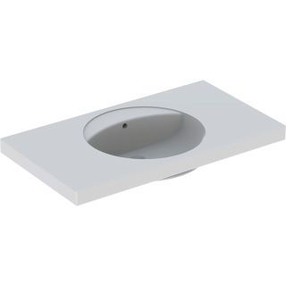 GE Preciosa Waschtisch mit Ablagefläche 100x55cm, o. Hl., m. Ül., weiß