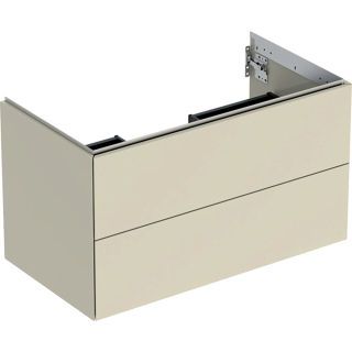 GE ONE Unterschrank für WT/-Platte 2 Schubl., 88,8x50,4x47cm, sandgrau hgl.