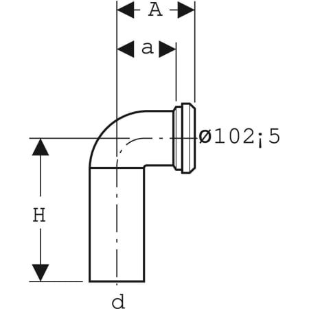 GE Ablauf-Anschlussbogen