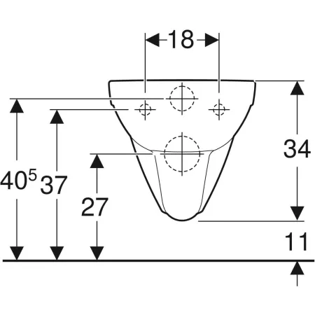 GE Renova Comfort Wand-WC Tiefspüler