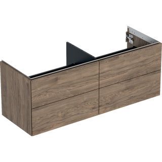 GE ONE Unterschrank für WT/-Platte 4 Schubl., 133,2x50,4x47cm,Nussb.hickory