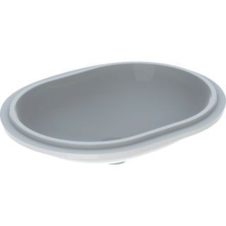 GE VariForm Unterbau-WT, elliptisch 62,5x49cm, o. Hl, o. Ül., glasiert, weiß