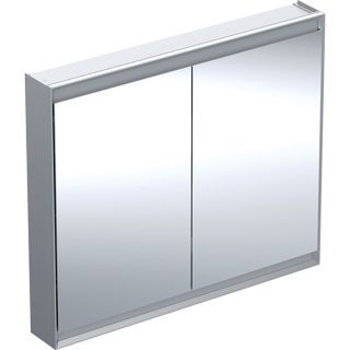 GE ONE Spiegelschrank mit ComfortLight 2 Türen, AP-Mont., 105x90x15cm, alu.
