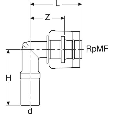 GE Mapress Übergangswinkel mit MasterFix