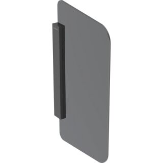 GE Urinaltrennwand, Halter: schwarzmatt Glas: anthrazit / satiniert
