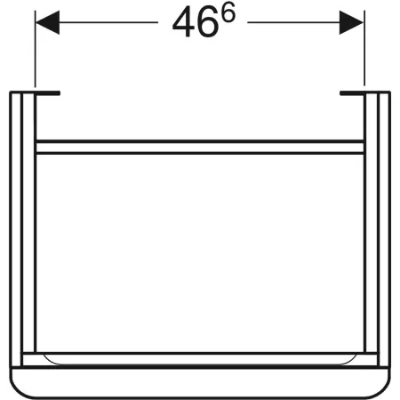GE Smyle Square US für WT, m. 1 Tür re 53,6x61,7x43,3cm, sand-grau