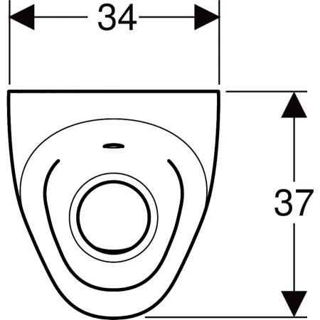 GE Selva Urinal, für integr. Strg. Zulauf hinten, weiß