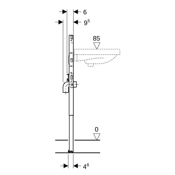GE Duofix Element für Waschtisch