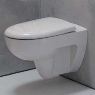 WC mit sanft gerundetem WC-Sitz