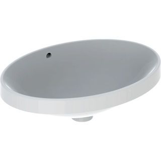 GE VariForm Einbauwaschtisch, oval 55x40cm, o. Hl, m. Ül., weiß gl
