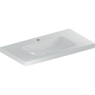 GE iCon Light Waschtisch 90x48cm Ablagefläche, m. Hl., o. Ül., weiß