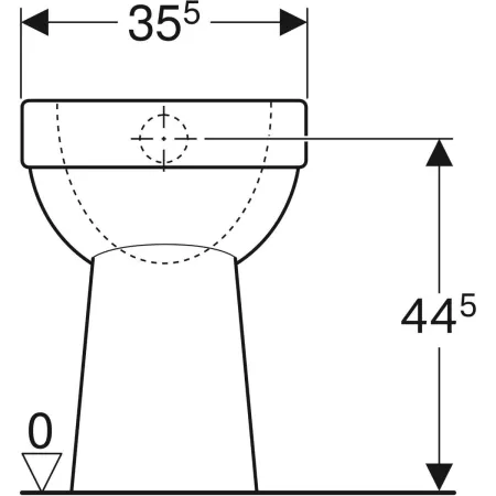 GE Renova Comfort Stand-WC Flachspüler erhöht, Abgang vertikal, weiß