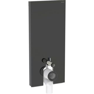 GE Monolith Plus Sanitärmodul f. SWC 114cm, Glas schwarz / alu. schwarzchrom