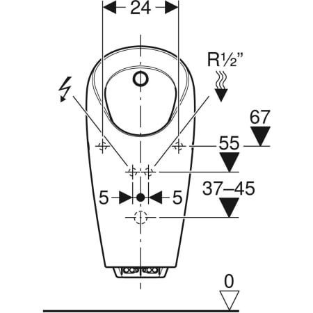 GE Urinal Selva mit Steuerung