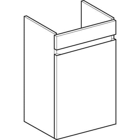 GE Renova Plan US für HWB, 1 Tür 38,4x60,5x30,8cmcm, Nussbaum hickory