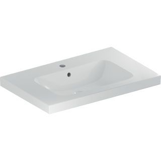 GE iCon Light Waschtisch 75x48cm Ablagefläche, m. Hl., m. Ül., weiß