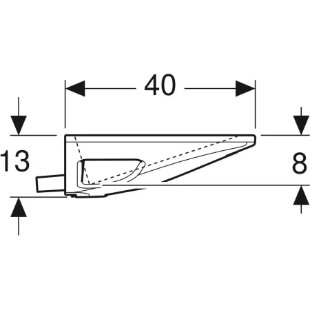 GE ONE WT, 90x40cm, CleanDrain, v.Ausld. o.Hl., Ül.verd. weiß Tect /chrom gebü.