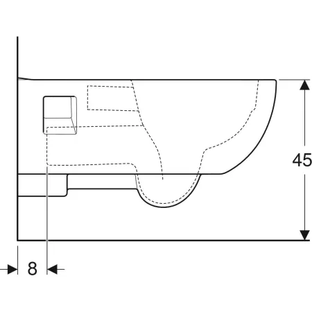 GE Renova Comfort Wand-WC Tiefspüler