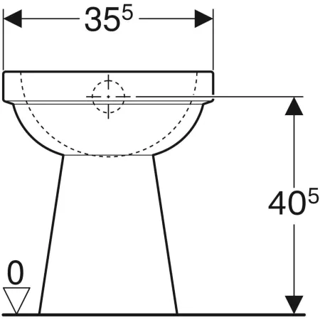 GE Renova Comfort Stand-WC Flachspüler erhöht/barrierefrei, Abg.verti.,KeraTect