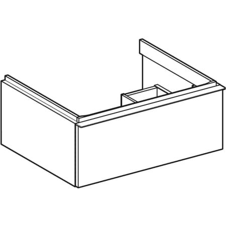 GE iCon Unterschrank für WT, 1 Schubl. 59,2x24,7x47,6cm, lava