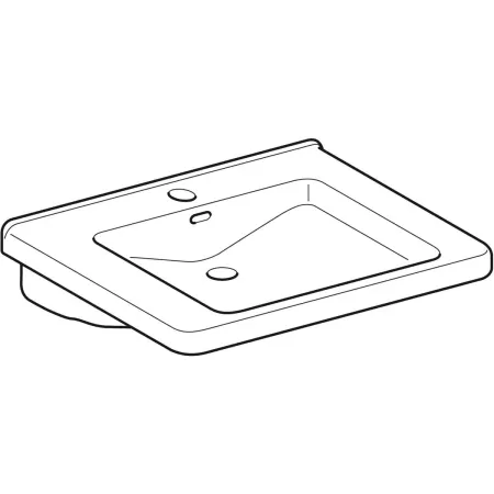 GE Renova Comfort Square WT barrierefrei 65x55cm, m. Hl., m. Ül., weiß