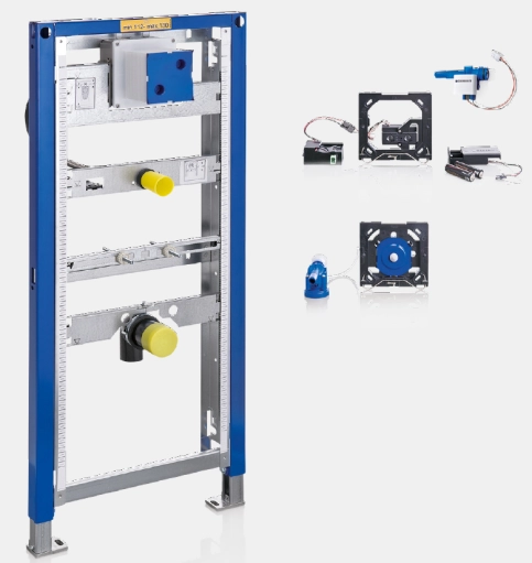 Geberit Duofix Element für Urinal mit berührungsloser Urinalsteuerung.
