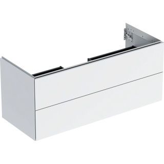 GE ONE Unterschrank für WT/-Platte 2 Schubl., 118,4x50,4x47cm, weiß hgl.