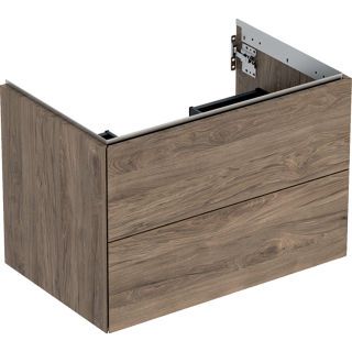 GE ONE Unterschrank für WT/-Platte 2 Schubl., 74x50,4x47cm, Nussb. hickory