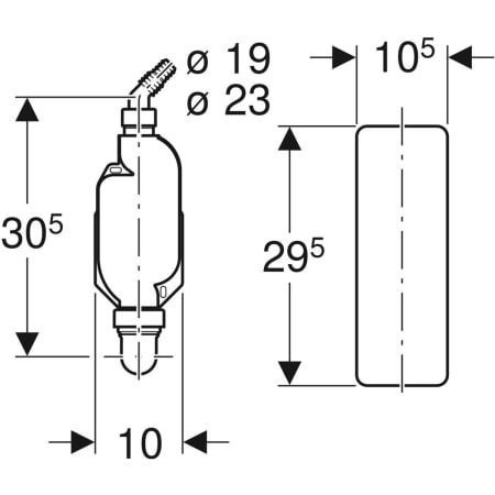 GE Aufputzsiphon für Geräte